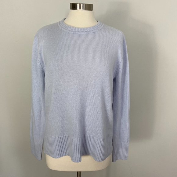 THEORY Soft Cashmere Hi Low Sweater Pale Lavender - Picture 5 of 10